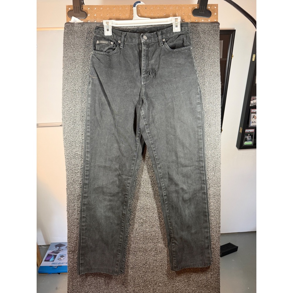 Calvin Klein Jeans Straight Leg Women Size 6 Black Vintage 100% Cotton 5-Pocket
